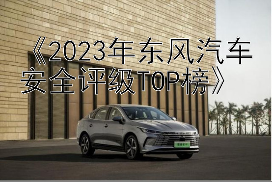 《2023年东风汽车安全评级TOP榜》