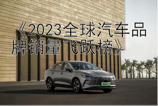 《2023全球汽车品牌销量飞跃榜》