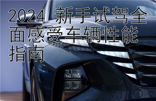 2024 新手试驾全面感受车辆性能指南