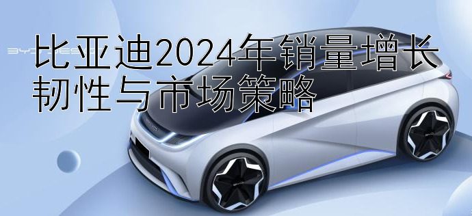 比亚迪2024年销量增长韧性与市场策略